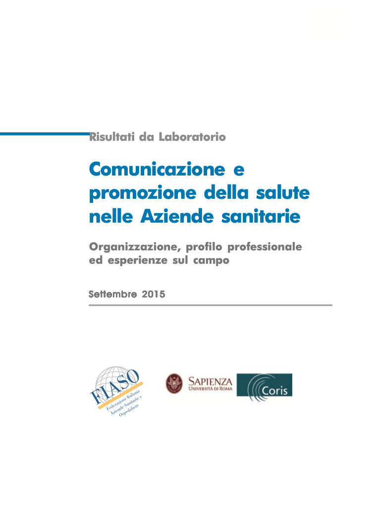 Comunicazione e promozione della salute nelle Aziende sanitarie